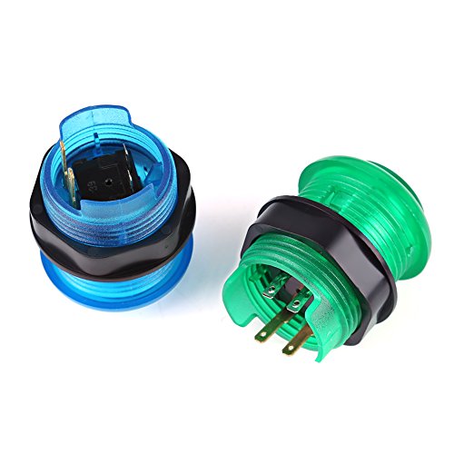 Hilitand Controlador Arcade, Joystick de Juegos USB y Botones Kit de Bricolaje con 20 Botones de Juegos de Arcade iluminados con LED de Bricolaje + 2 Joysticks + 2USB Encoder Admite Windows, Ps3.Ps4