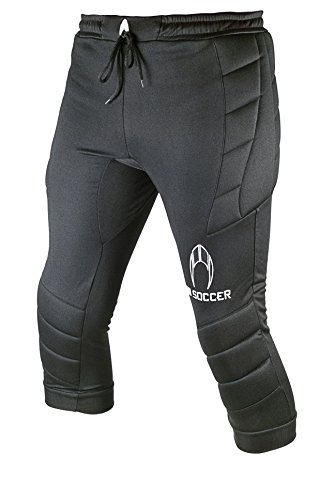 HO Soccer 3/4 Logo Pantalones de Portero, Unisex niños, Negro, 12