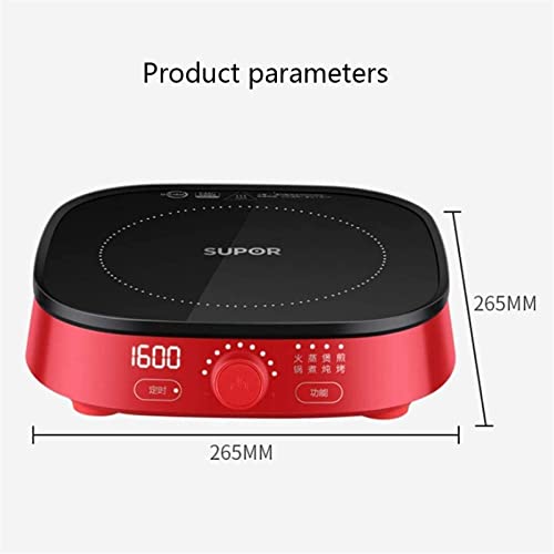 Hogar Placas De Inducción Multifunción Cocina Cocina De Inducción, Olla De Carne para Barbacoa, Control De Perilla, Olla De Cocción Al Vapor para El Hogar, Olla Multiusos (Color: Blanco) (Rojo) (Blan