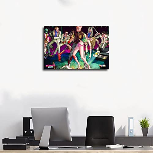 Hotline - Póster de Miami con portada de juego, 1 póster de lona para dormitorio, decoración deportiva, paisaje, oficina, habitación, regalo, estilo Unframe-style116 x 24 pulgadas (40 x 60 cm)