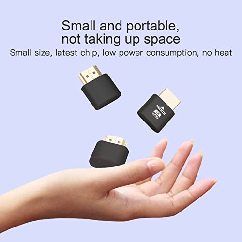 HotTopStar 4K HDMI Dummy Plug, Virtual Display Adapter, Headless Displayport Emulator, Crypto Mining Simulator, adaptador de pantalla Ghost de alta resolución para ETH ZEC BTC Mining-6 Pack