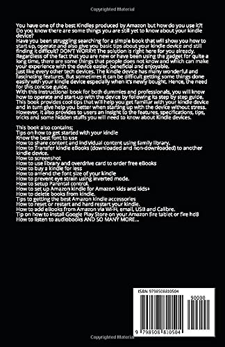 HOW TO STARTUP AND OPERATE KINDLE DEVICES: The Simple User Guide on how to Startup with and operate Kindle devices with Tips & Tricks to know more about Kindle/Library for Beginners & Seniors