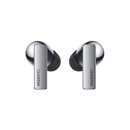 HUAWEI FreeBuds Pro - Auriculares inalámbricos Bluetooth con cancelación inteligente de ruido, sistema de 3 micrófonos, carga inalámbrica rápida, Plata, Pequeño