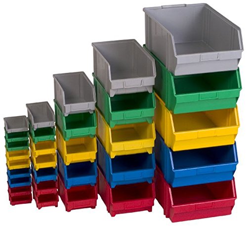 Hünersdorff Cajas de almacenaje a la vista de PS, tam. 3 Rojo