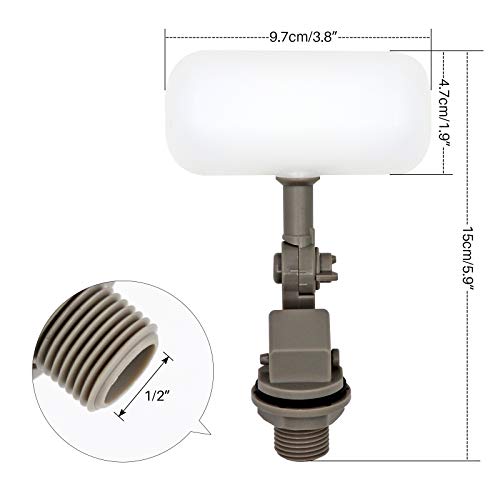 HUOHUOZHU VáLvulas de Flotador, VáLvula Flotador 1/2 Pulgada,Boyas para Bebederos,Utilizado para Tanques Peces, Tanques Agua, Bebederos Ganado Ovejas