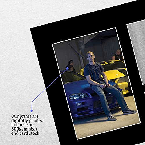 HWC Trading Paul Walker A4 Sin Marco Regalo De Visualización De Fotos De Impresión De Imagen Impresa Autógrafo Firmado por Brian O'Conner Fast & Furious Los Aficionados Al Cine
