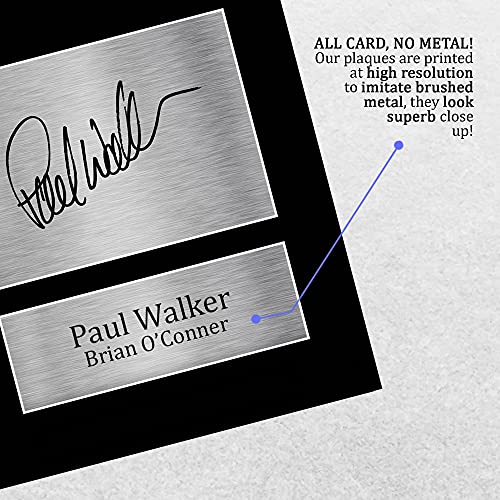 HWC Trading Paul Walker A4 Sin Marco Regalo De Visualización De Fotos De Impresión De Imagen Impresa Autógrafo Firmado por Brian O'Conner Fast & Furious Los Aficionados Al Cine
