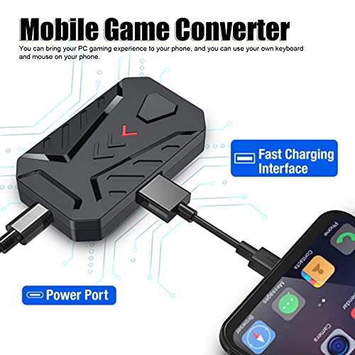 HXSJ P8 Convertidor Adaptador de Teclado y Mouse con Cable, conexión USB, 4 Puertos, Compatible con Juegos de Disparos (FPS/TPS), Adaptador para PS4, PS3, Xbox One, Xbox 360, etc.