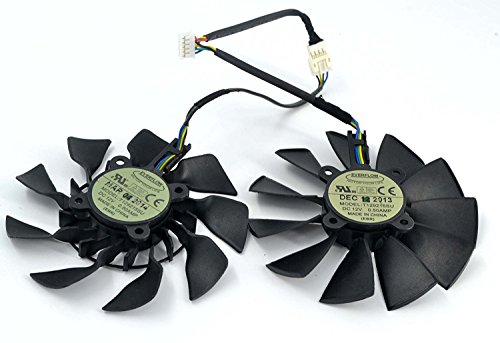 iHaospace 2Pcs/Lot T129215SU 12V 0.5A 95mm 5Pin Carte Graphique Fan For ASUS GTX780/780TI R9 280/280X R9 290/290x GTX970 GTX980 Graphics Card Cooling Fan