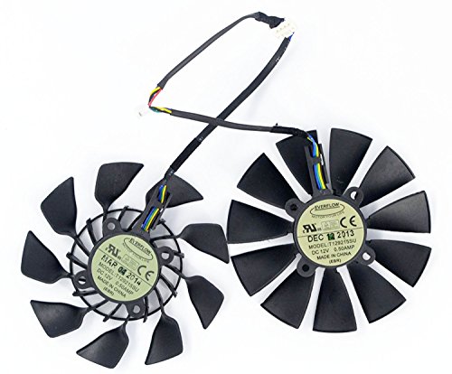 iHaospace 2Pcs/Lot T129215SU 12V 0.5A 95mm 5Pin Carte Graphique Fan For ASUS GTX780/780TI R9 280/280X R9 290/290x GTX970 GTX980 Graphics Card Cooling Fan