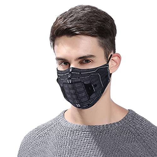 Inaayayi Máscara de fondo de galaxia estrellada púrpura para mujeres y hombres reutilizable lavable ajustable cubierta de la cara paño pasamontañas, 12 Rainbow Frost Six Siege, M