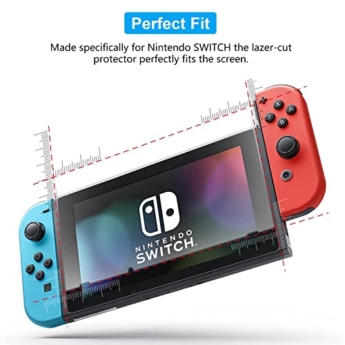 ivoler [3 Piezas] Protector de Pantalla para Nintendo Switch, Cristal Vidrio Templado Premium