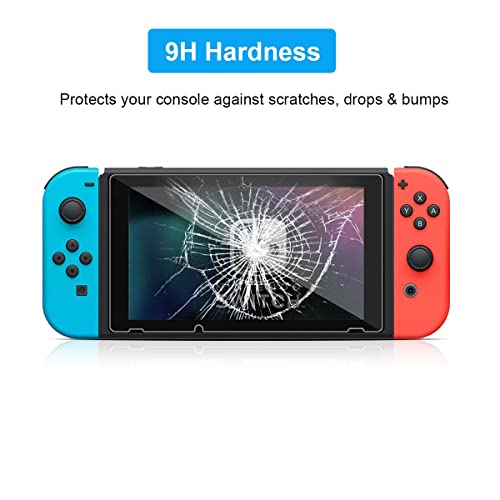 ivoler [3 Piezas] Protector de Pantalla para Nintendo Switch, Cristal Vidrio Templado Premium