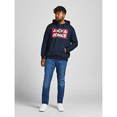 JACK & JONES PLUS JJECORP Logo Sweat Hood Noos PS suéter, Navy Blazer, 6XL de los Hombres