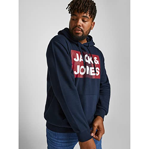JACK & JONES PLUS JJECORP Logo Sweat Hood Noos PS suéter, Navy Blazer, 6XL de los Hombres