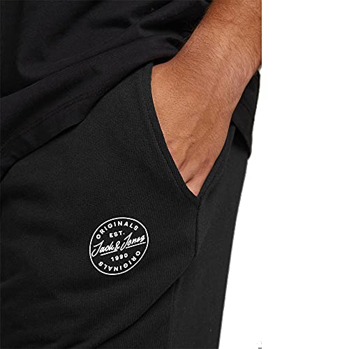 Jack&Jones Hombre Jjigordon Jjshark Noos Pantalones de Chándal Viy PS Manguera - Negro, 40
