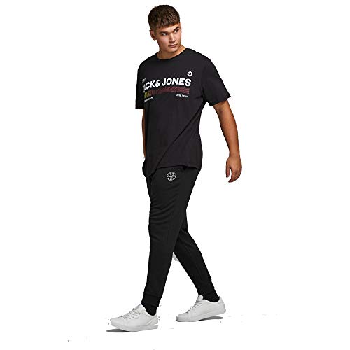 Jack&Jones Hombre Jjigordon Jjshark Noos Pantalones de Chándal Viy PS Manguera - Negro, 40