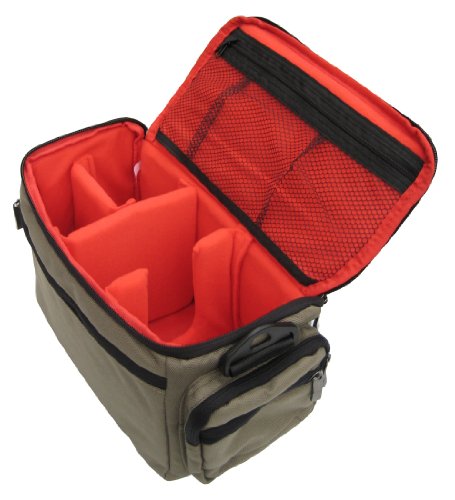 Jealiot Funda grande de fácil acceso para cámara Panasonic Lumix DMC-FZ300, DMC-FZ330, DMC-FZ1000 Plus una gama de accesorios, cubierta meteorológica incluida (Khaki)