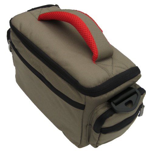 Jealiot Funda grande de fácil acceso para cámara Panasonic Lumix DMC-FZ300, DMC-FZ330, DMC-FZ1000 Plus una gama de accesorios, cubierta meteorológica incluida (Khaki)