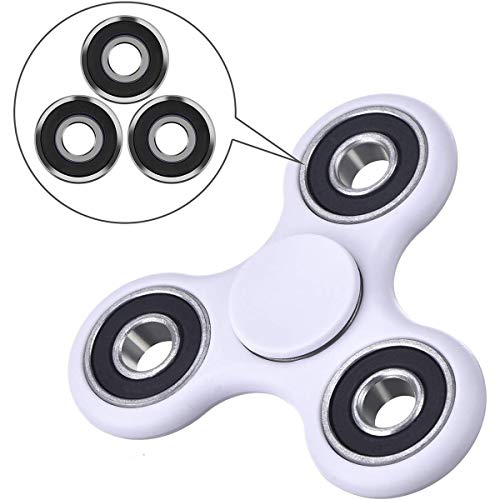 Jie Rodamiento, 4Pcs Double Shield Ball Skater Speed ​​Washers para Patines Largos, Negro Rojo