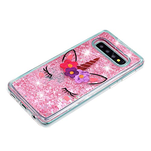 JOMA E-Shop Carcasa para Samsung Galaxy S10 Plus, diseño de estrellas de Bling Star lindo diseño impreso flexible de silicona TPU para Samsung Galaxy S10 Plus 2019 Glitter Case (animal)