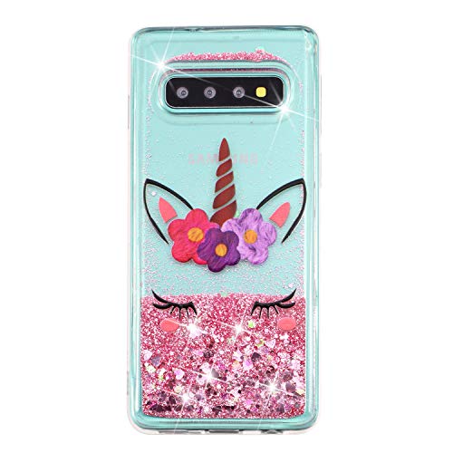 JOMA E-Shop Carcasa para Samsung Galaxy S10 Plus, diseño de estrellas de Bling Star lindo diseño impreso flexible de silicona TPU para Samsung Galaxy S10 Plus 2019 Glitter Case (animal)