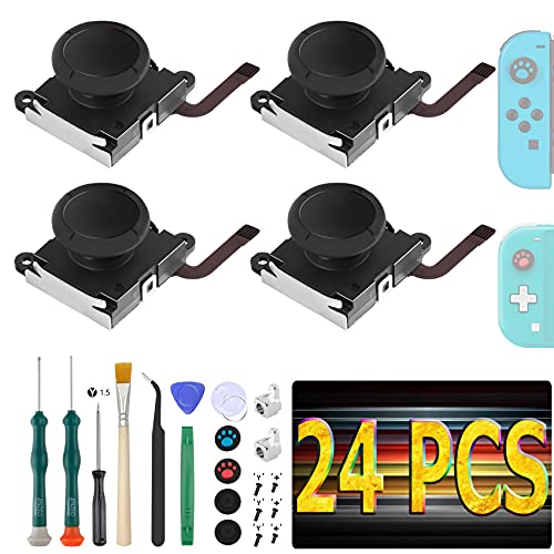 Joycon Joystick de repuesto Joy Con 3D Analógico Stick Piezas para Nintendo Switch y Switch Lite Controller (4 piezas)
