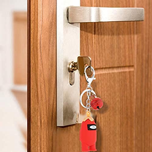 Juego de 6 llaveros de Among Us WHXJ de los personajes de Among Us, Among Us, juego de figuras de llavero de juguete, Toy for Game Fans Kids Adults, regalo de cumpleaños (estilo aleatorio)