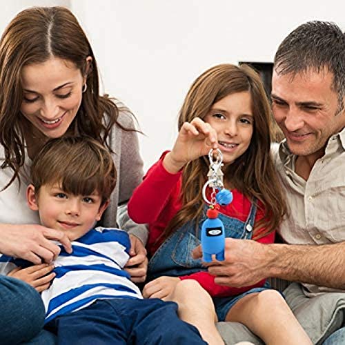 Juego de 6 llaveros de Among Us WHXJ de los personajes de Among Us, Among Us, juego de figuras de llavero de juguete, Toy for Game Fans Kids Adults, regalo de cumpleaños (estilo aleatorio)