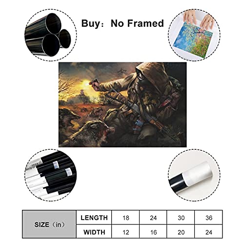 Juego de Escape de Tarkov 3 Póster de lona para decoración de pared, para sala de estar, dormitorio, decoración sin marco: 40 x 60 cm