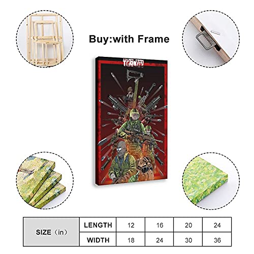 Juego de Escape de Tarkov 6 póster de lona para decoración de dormitorio, deportes, paisaje, oficina, habitación, marco de regalo, 30 x 45 cm