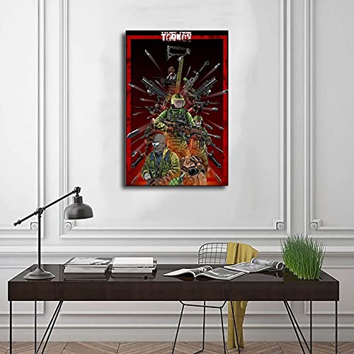 Juego de Escape de Tarkov 6 póster de lona para decoración de dormitorio, deportes, paisaje, oficina, habitación, marco de regalo, 30 x 45 cm