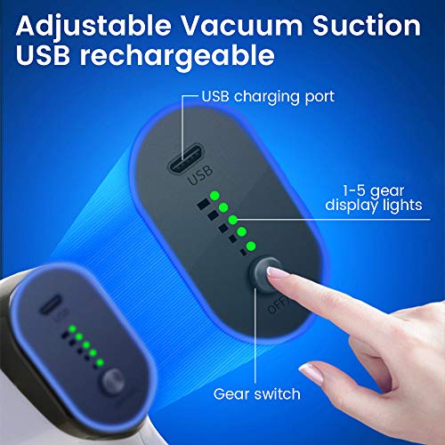 Juego de Ventosas de 24 Piezas, Kit de Succión Ajustable de Vacío Recargable Terapia Masajeador Gua Sha Inicio de una Tecla, Masaje de Belleza Corporal para el Dolor de Espalda para Uso Corporal