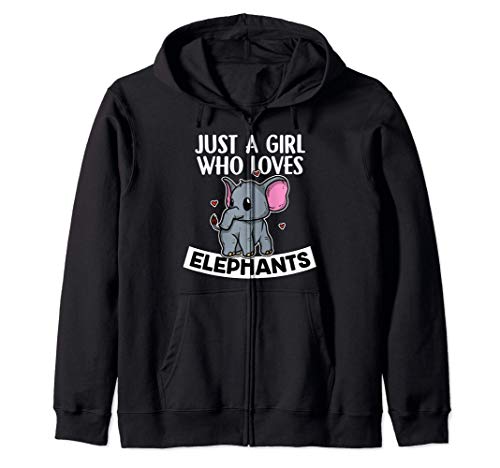 Just A Girl Who Loves Elephants Disfraz De Elefante Sudadera con Capucha