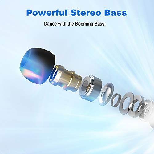 KBEAR KS1 in Ear Monitor, Auriculares Estéreo con Cable, Doble Circuito Magnectic Dinámico, HiFi Auriculares Cancelación de Ruido, Cable Desmontable(Blanco, sin Mic)