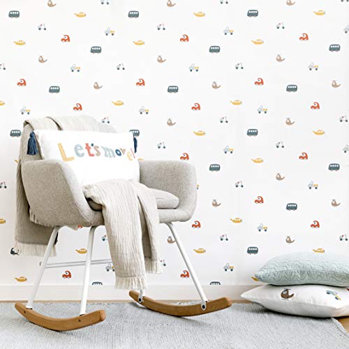 Kenay Home - Papel Pintado Infantil Move Wallpaper, coches colores