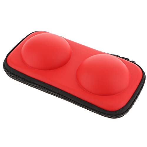 KESOTO 2 en 1 Carry Case Protector Contenedor para Switch Poke Ball Plus Pokemon Vamos a Pikachu Eevee Pokeball - Rojo / Blanco