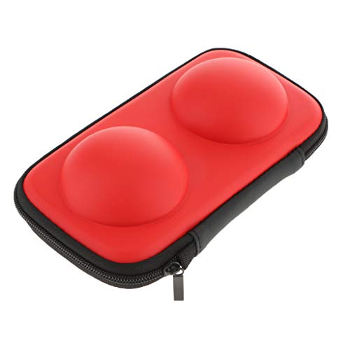 KESOTO 2 en 1 Carry Case Protector Contenedor para Switch Poke Ball Plus Pokemon Vamos a Pikachu Eevee Pokeball - Rojo / Blanco