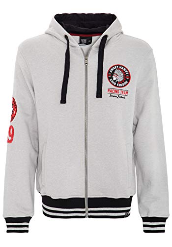 King Kerosin Angry Hawks Chaqueta, Gris, M para Hombre