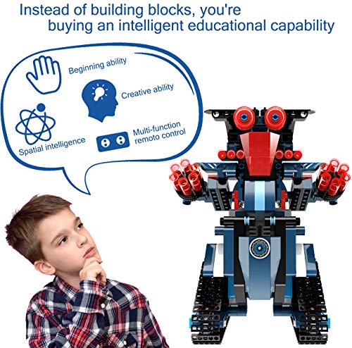Kit de Juguetes Stem de 349 Piezas, Juego de Robots Educativos de Control Remoto para Niños, para Niños y Niñas de 8 años en Adelante, Robótica Recargable DIY Construye Kits de Aprendizaje