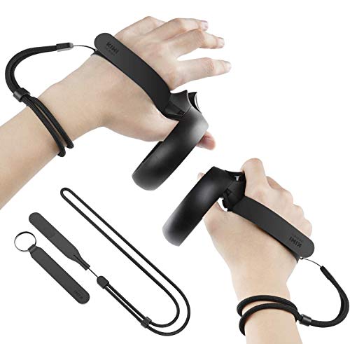 KIWI design Correa Ajustable de Nudillo para Controlador Oculus Quest/Oculus Rift S Accesorios, Correa de Fijación Ajustable con Cinta Mágica de Nylon