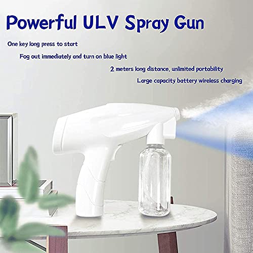 KMILE Desinfección Nano Steam Gun Mist Pistola, rociador portátil Rociador eléctrico inalámbrico Pistola Mini Handheld 200ml Fogger para Hogar, Oficina, Escuela o Jardín