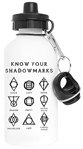 Know Your Shadowmarks Aluminio Blanco Botella de Agua Con Tapón de Rosca Aluminium White Water Bottle With Screw Cap