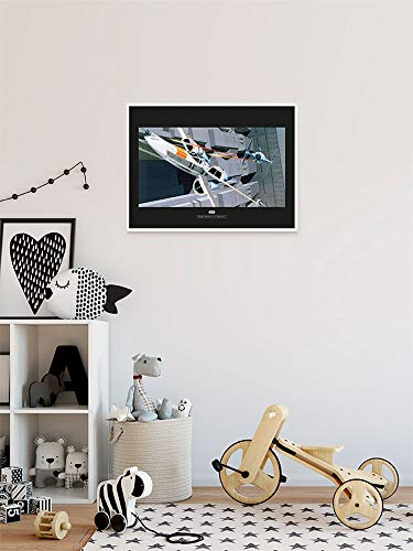 Komar Wandbild Von Star Wars Classic RMQ X-Wing vs Tie-Fighter | Kinderzimmer, Jugendzimmer, Dekoration, Kunstdruck | ohne Rahmen | WB164-50x40 fotomural, carbón