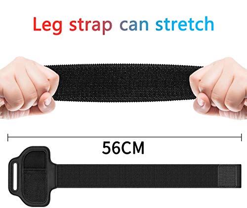 KONEE Accesorios Compatible con Nintendo Switch Ring Fit Adventure, Incluye 2 Cubiertas de Agarre Suave (Rojo + Azul), 1 Correa de Pierna Ajustable (No incluye Juegos, Joy-con y Ring-Con)