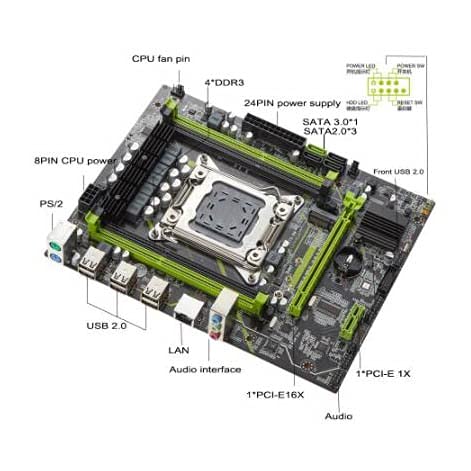 la placa base Fit For QIYIDA X79 LGA 2011 X79 Chip USB2.0 SATA3 Protocolo dual M.2 Soporte REG ECC Memory y Xeon E5 Processor DDR3 X79 6M Computer MotherboardsPlaca base de computadora de escritorio