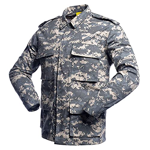 LANBAOSI, traje de combate uniforme BDU táctico para hombres, camisa militar, chaqueta, abrigo y conjunto de pantalones