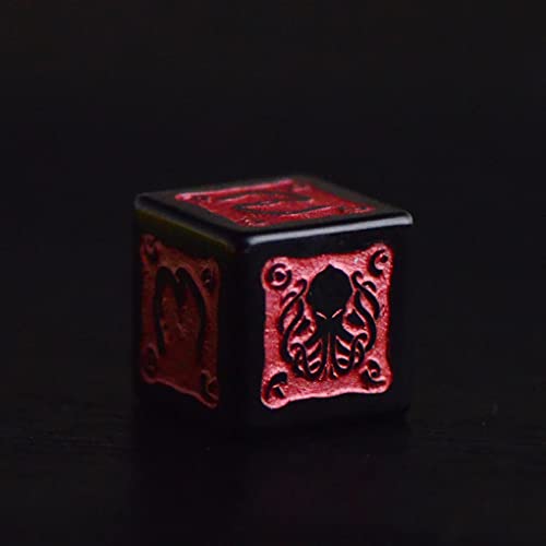 LANGWEI D&D Dungeons and Dragons Dice, Pretty Obsidian DND Juego De Dados Poliédricos para Juegos De Mesa, TRPG, Juegos De Dados De rol,D20