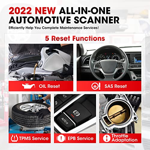 LAUNCH CRP129X Interfaz De Diagnosis Motor Transmisión ABS SRS Obd2, Negro/Rojo,