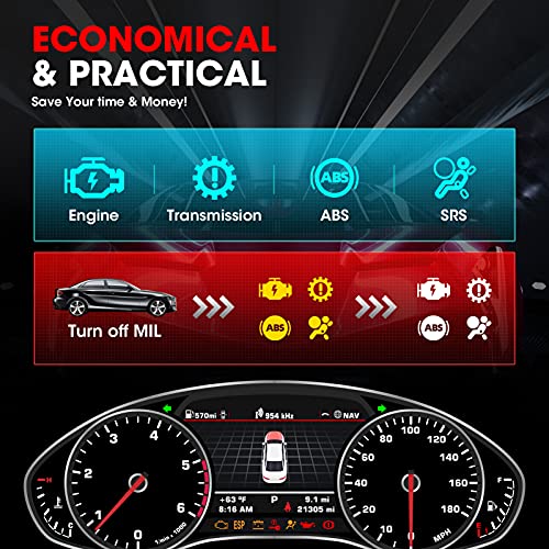 LAUNCH CRP129X Interfaz De Diagnosis Motor Transmisión ABS SRS Obd2, Negro/Rojo,